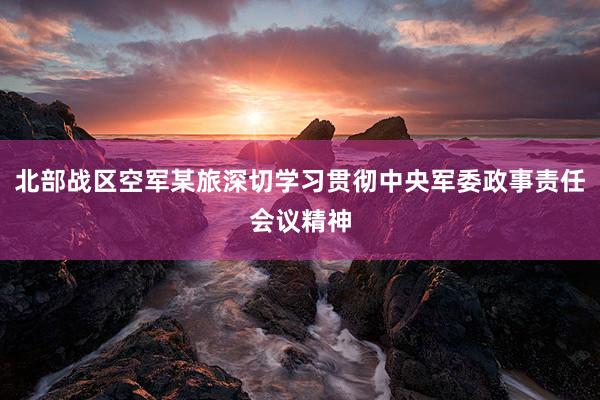 北部战区空军某旅深切学习贯彻中央军委政事责任会议精神