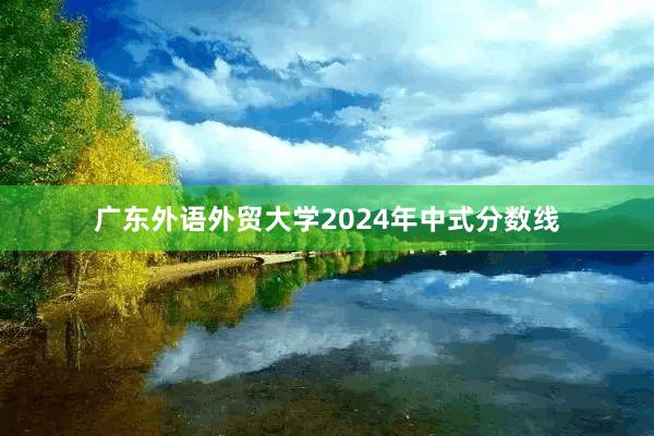 广东外语外贸大学2024年中式分数线